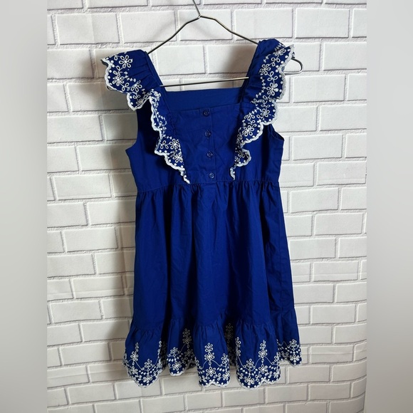 Gymboree girls blue belle, navy narrows Eyelet Dress/size 12 - Picture 11 of 11
